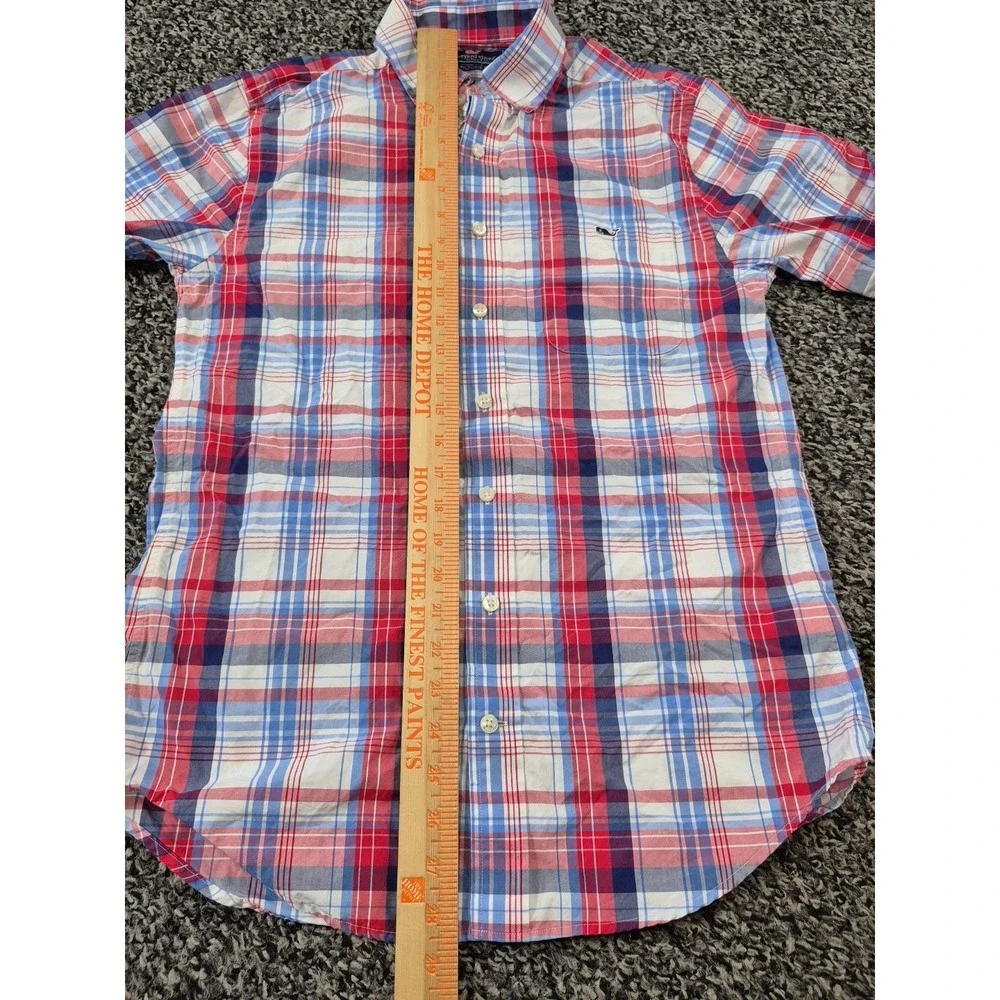 Vineyard Vines Shirt Mens Small Long Sleeve‎ Slim Fit Tucker Plaid Button Up